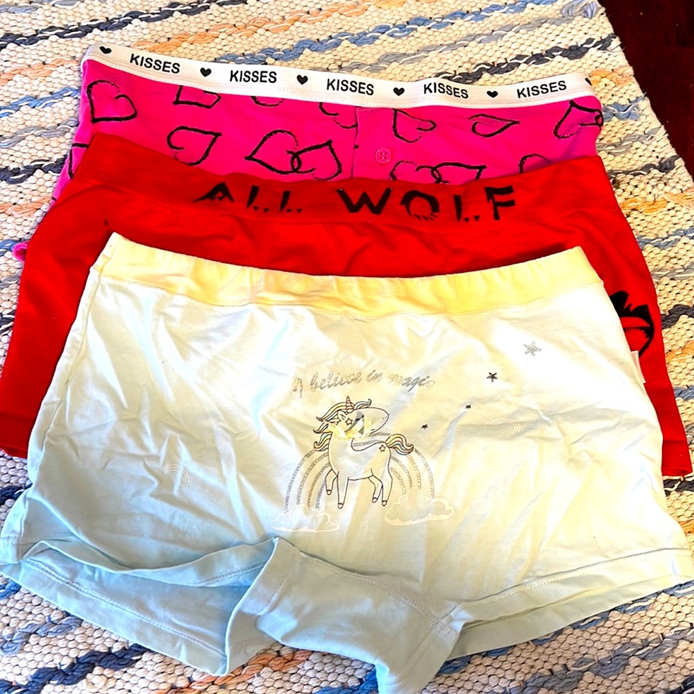 Girls 3 piece lot of boy ur underwear